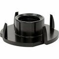 Bsc Preferred Steel Tee Nut Inserts Black-Oxide 5/8-11 Size 0.466 Installed Length, 5PK 90975A334